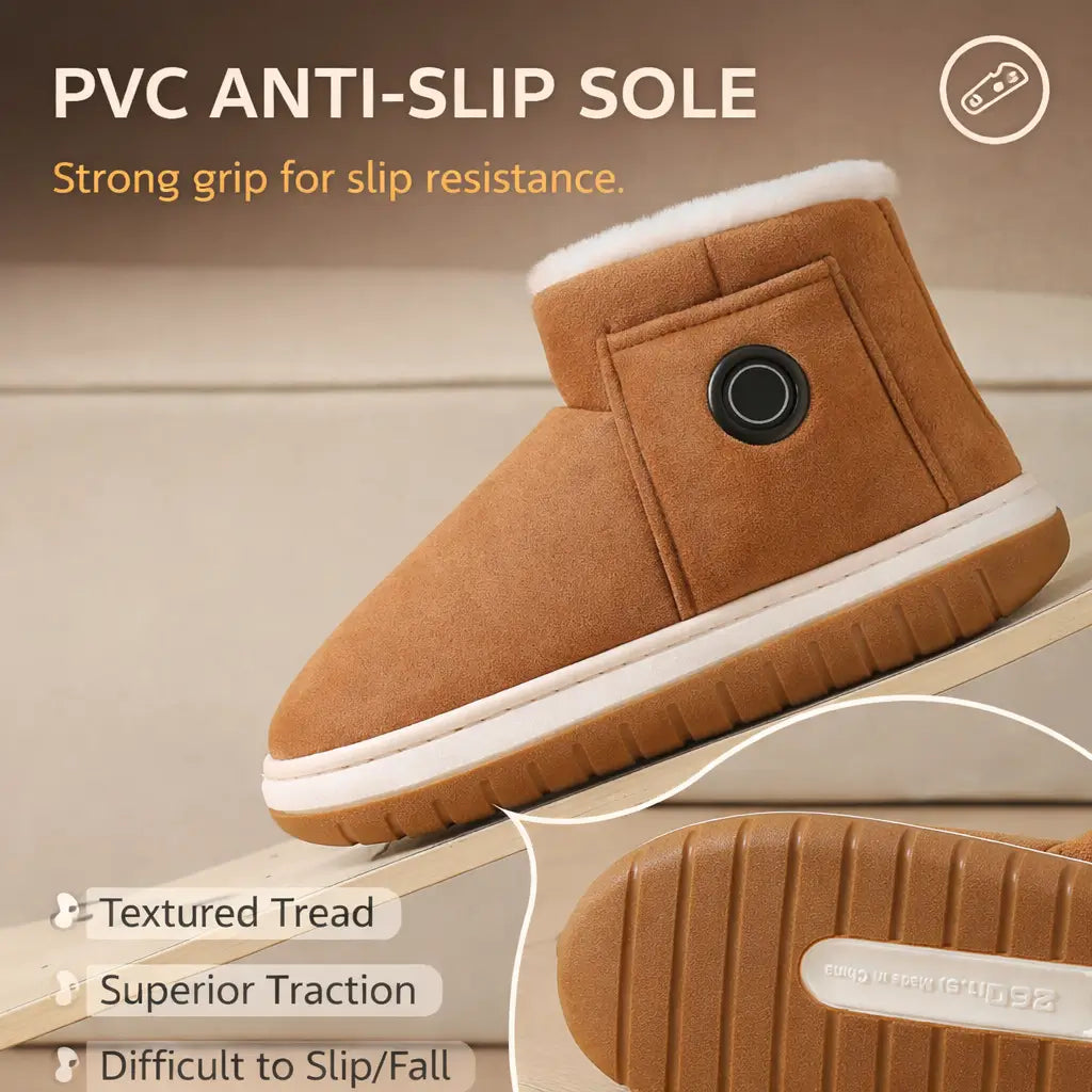 Heated Slippers 3 Heat Levels Anti-Slip Tread