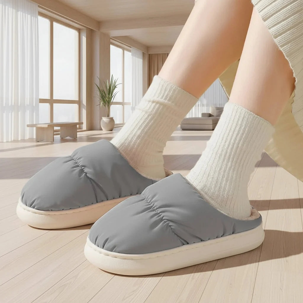 Heated Slippers USB-Powered Plush Lined With Steady Heat Control