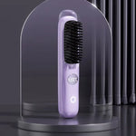 Heated Styling Brush Cordless Ceramic Bristles For Short Hair
