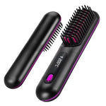Heated Styling Brush Cordless Ceramic Bristles Scalp Protection