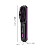 Heated Styling Brush Cordless Ceramic Bristles Scalp Protection