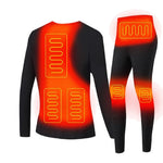 Heated Thermal Underwear Set 3 Heat Settings Four-Way Stretch