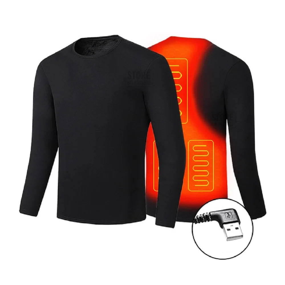 Heated Thermal Underwear Set 3 Heat Settings Four-Way Stretch