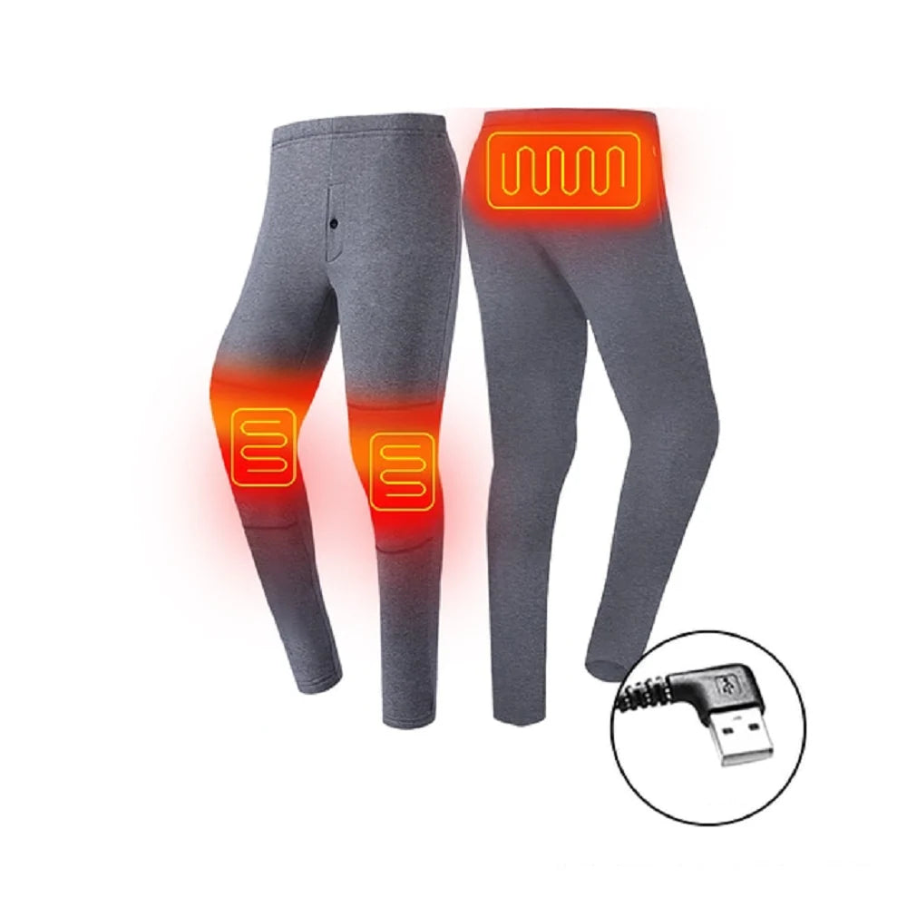 Heated Thermal Underwear Set 3 Heat Settings Four-Way Stretch