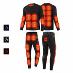 Heated Thermal Underwear Set USB Rechargeable 3 Heat Settings