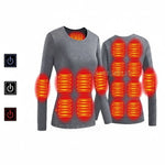 Heated Thermal Underwear Set USB Rechargeable 3 Heat Settings