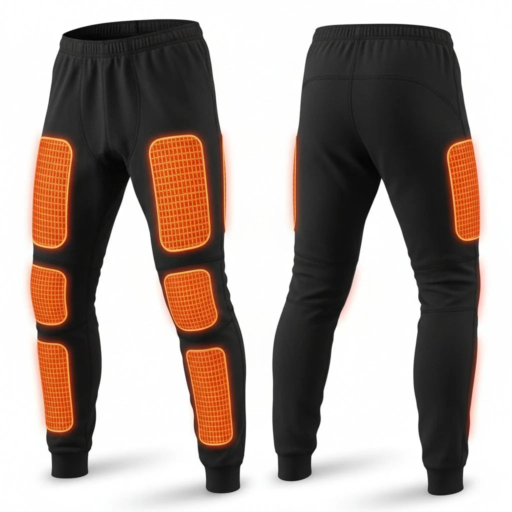 Heated Thermal Underwear Set USB Rechargeable 3 Heat Settings