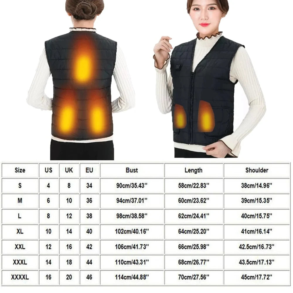 Heated Vest 5-Zone Heating 3 Heat Settings
