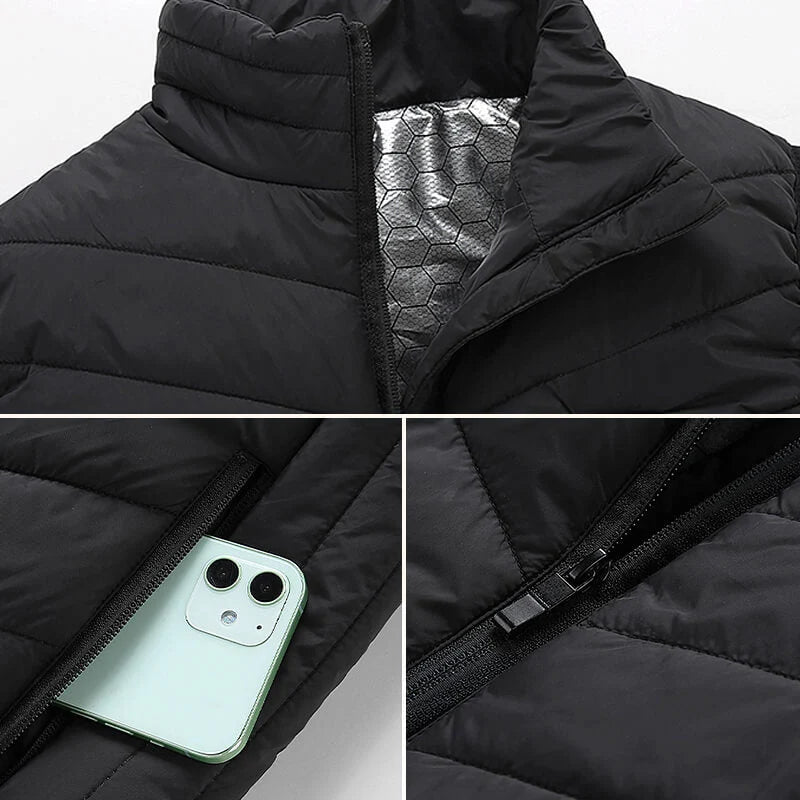 Heated Vest Graphene Zones USB-Powered Adjustable Heat
