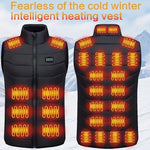 Heated Vest Rechargeable Multiple Heating Zones 4 Settings