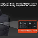 Heated Vest Rechargeable Multiple Heating Zones 4 Settings