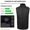 Heated Vest Slim Fit Carbon Fiber USB Powered
