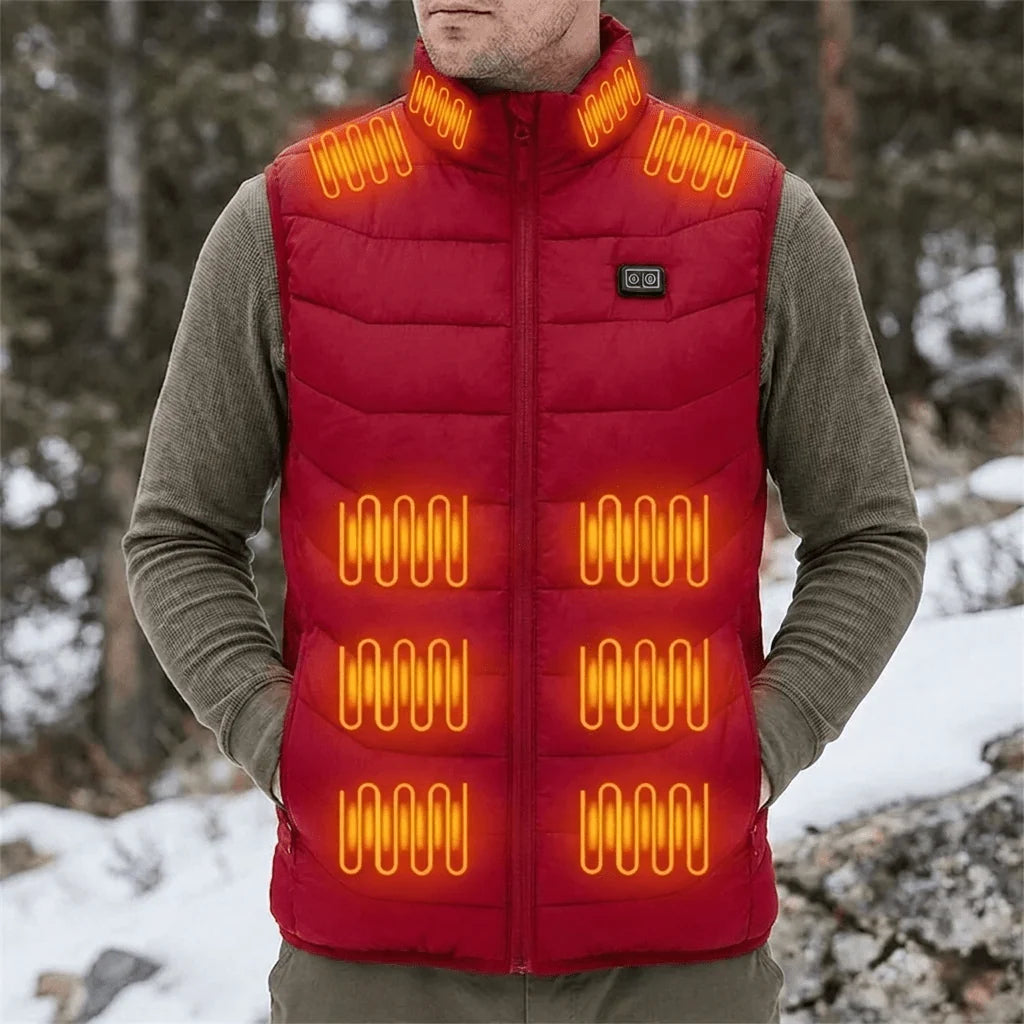 Heated Vest USB-Powered 28-Zone Heating Quilted Design