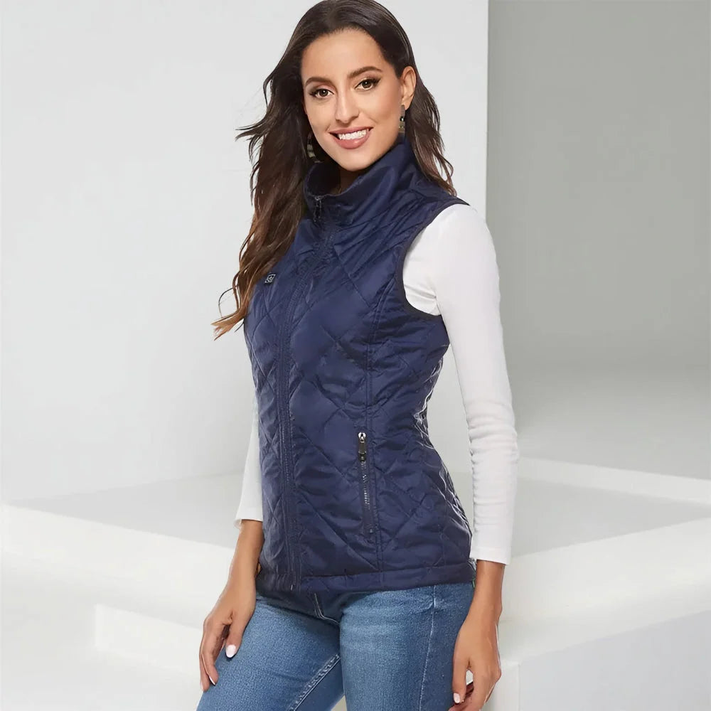 Heated Vest USB-Powered Nine Heating Zones Adjustable Heat Levels