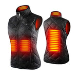 Heated Vest USB-Powered Nine Heating Zones Adjustable Heat Levels