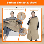 Heated Wrap Blanket Six-Zone USB-Powered with Pockets