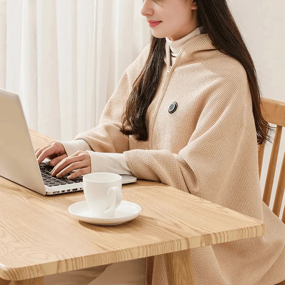 Heated Wrap Blanket USB-Powered Three Temperature Settings Machine-Washable
