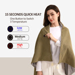 Heated Wrap Blanket USB-Powered Three Temperature Settings Machine-Washable