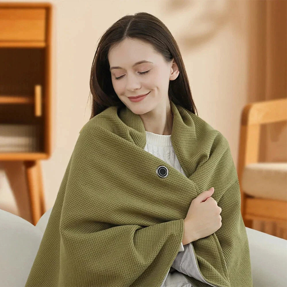 Heated Wrap Blanket USB-Powered Three Temperature Settings Machine-Washable