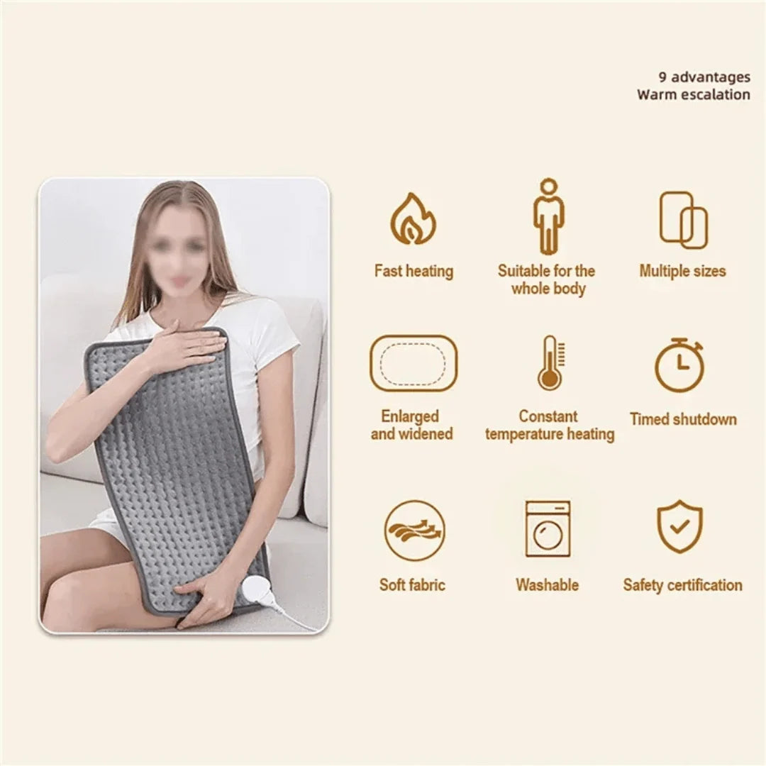 Heating Pad Microfleece 9 Heat Levels Auto Shutoff