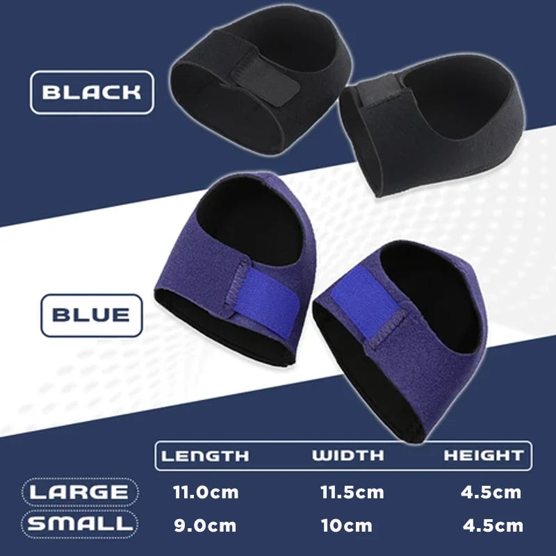 Heel Protector Sleeves Silicone Gel Cushioning Adjustable Strap Breathable Water-Resistant Design