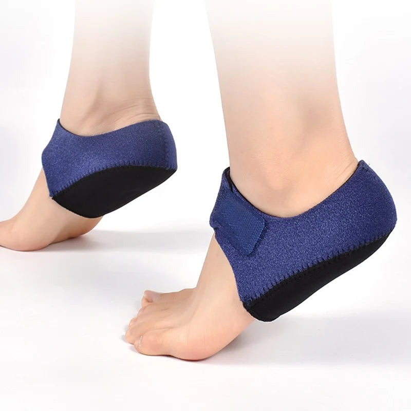 Heel Protector Sleeves Silicone Gel Cushioning Adjustable Strap Breathable Water-Resistant Design