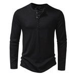 Henley Shirt 100% Cotton Slim Fit Lightweight