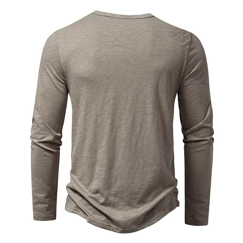 Henley Shirt 100% Cotton Slim Fit Lightweight