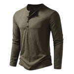 Henley Shirt 100% Cotton Slim Fit Lightweight