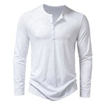Henley Shirt 100% Cotton Slim Fit Lightweight