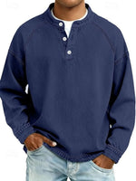 Henley Shirt Soft Knit Raglan Sleeves Relaxed Fit
