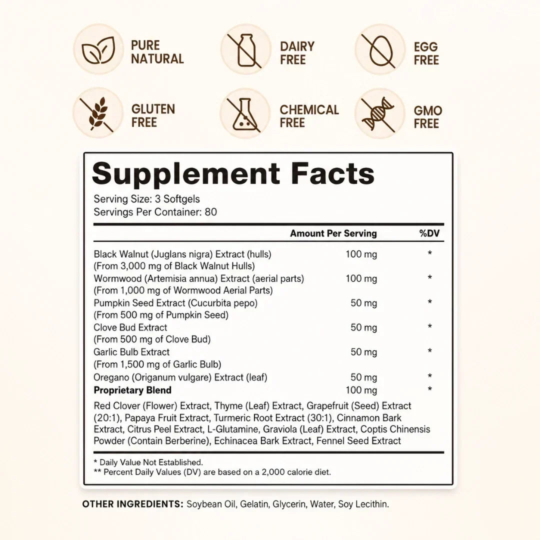 Herbal Supplement 18-Botanical Blend 80-Day Supply