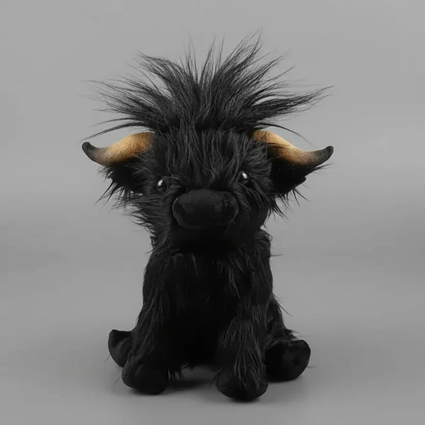 Highland Cow Plush Toy Super-Soft Shaggy Mane 9.8 Inch