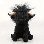 Highland Cow Plush Toy Super-Soft Shaggy Mane 9.8 Inch