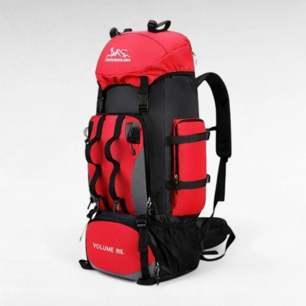 Hiking Backpack 90L Multi-Compartment Cushioned Straps