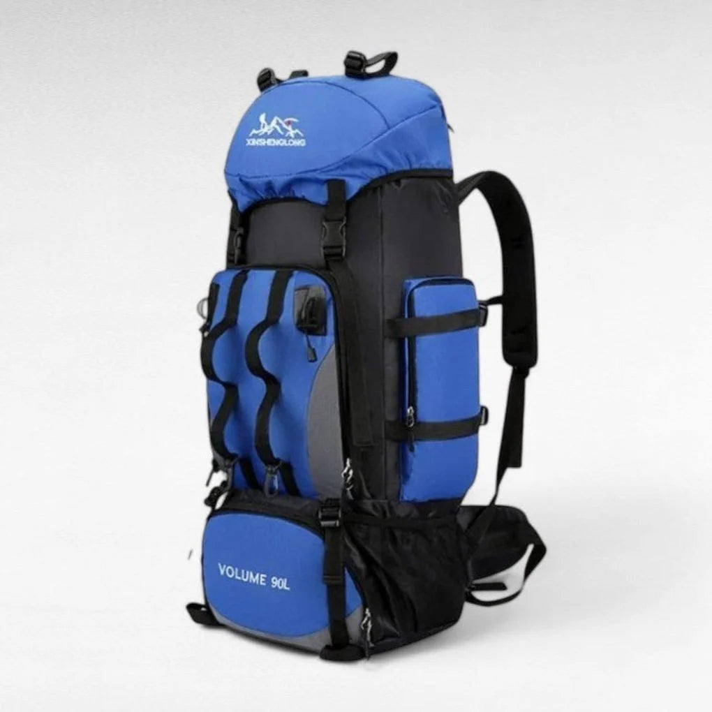 Hiking Backpack 90L Multi-Compartment Cushioned Straps