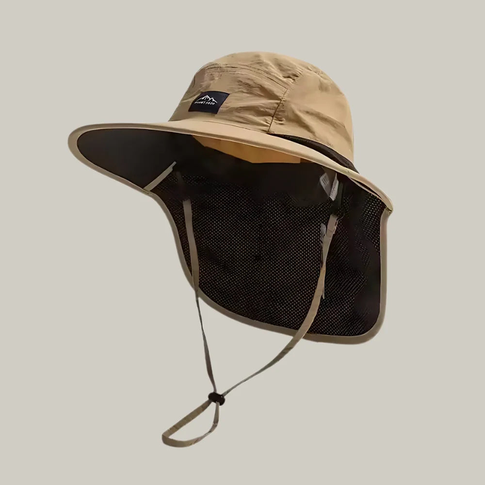 Hiking Hat Wide Brim Breathable Mesh Adjustable Chin Strap