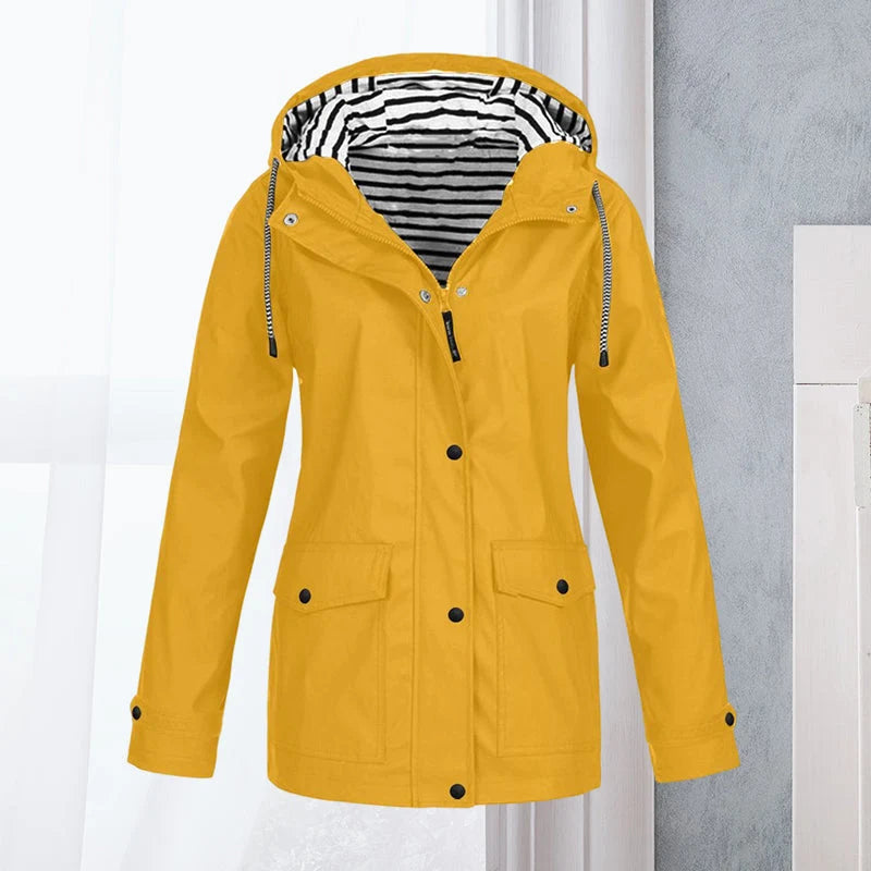 Hiking Jacket Waterproof Lightly Padded Adjustable Fit & Pockets