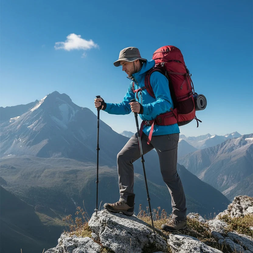 Hiking Pole Integrated Multitool Adjustable Length