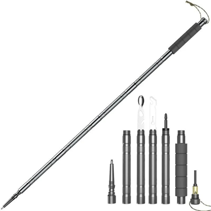 Hiking Pole Integrated Multitool Adjustable Length