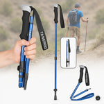 Hiking Poles Aluminum Foldable Quick-Lock EVA Foam Grip