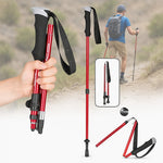Hiking Poles Aluminum Foldable Quick-Lock EVA Foam Grip