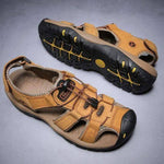 Hiking Sandals Closed-Toe Cowhide Leather Non-Slip