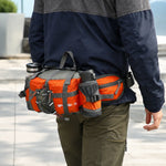 Hiking Waist Pack Dual Bottle Holders Water-Resistant