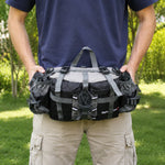 Hiking Waist Pack Dual Bottle Holders Water-Resistant