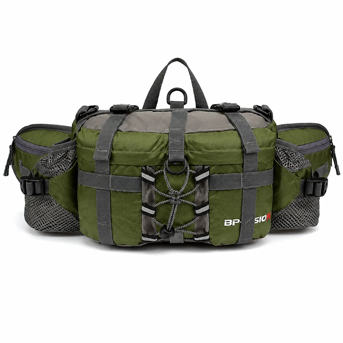 Hiking Waist Pack Dual Bottle Holders Water-Resistant