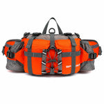 Hiking Waist Pack Dual Bottle Holders Water-Resistant Nylon