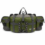 Hiking Waist Pack Dual Bottle Holders Water-Resistant Nylon