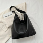 Hobo Bag Leather Spacious Shoulder Strap