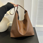 Hobo Bag Leather Spacious Shoulder Strap